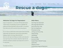 Tablet Screenshot of dogsfordepression.org.uk